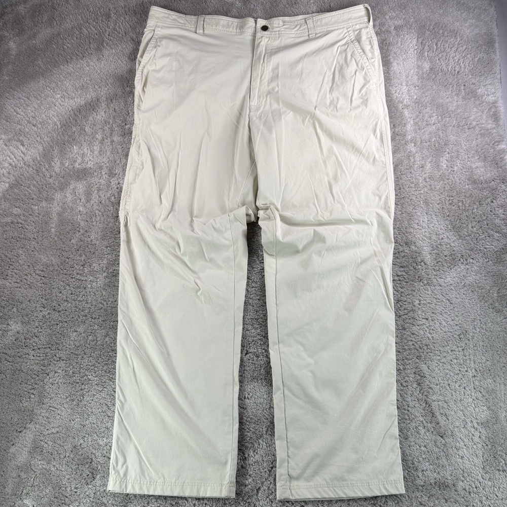 Coolibar Mens Pant 38x29 Ivory UPF 50+ Sun Protection Stretch Travel Lightweight